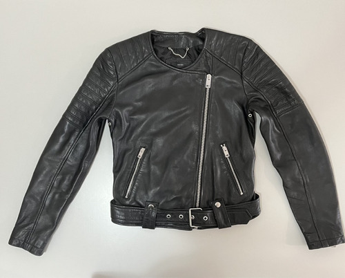 Jaqueta Diesel Couro De Ovelha Biker Feminino Small