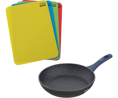 Panela Sauté Grand Polishop Ichef  + Tábua De Corte Colorida