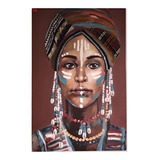 Quadro Decorativo Tela Africana Belíssima À Óleo 120 X 80