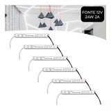 Kit 6 Fonte Slim Driver Para Perfil Fita De Led 12v 2a 24w