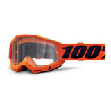 Goggles Moto Accuri 2 Neon/naranja Clear Lens 100% Original