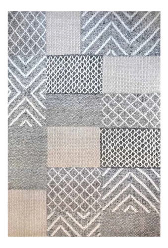 Alfombra Moderna Lana Vini Knot 309 Gris 200x295cm Bazahars