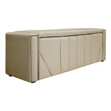 Calçadeira Baú Queen Minsk P02 160 Cm Para Cama Box Corano