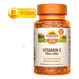 Vitamina E 400iu 180mg (200 Softgel) Sin Gluten Sundown Sabor Sin Sabor