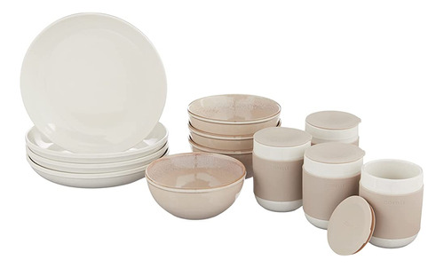 Juego De Vajilla Corelle Stoneware 16-pc, Platos Artesanales