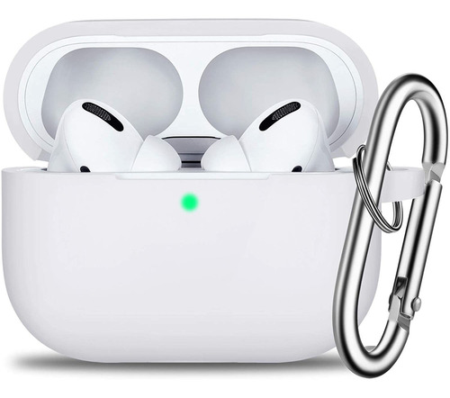 Funda Para AirPods Pro De Silicona C/llavero (usa) - Blanco