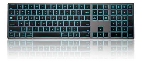 Teclado Inalámbrico Recargable Bluetooth / Mac 7 Colores Led