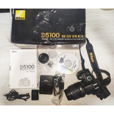  Camera Nikon D5100 Completa C/ Acessórios Usada Defeitos