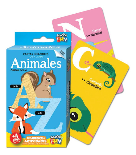 Cartas Educativas Animales Flash Cards