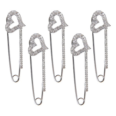 5x De Cristal De Seguridad Pin Bufanda For Proteger Clip