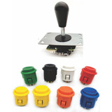 Kit Arcade Para Sanwa Palanca Battop+8 Botones 30 Mm 