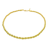 Colar De Ouro 18k Cordão Baiano Feminina Choker Banhado