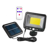 Lampada Energia Solar Branco Frio Com Controle Fotocélula Cor Preto