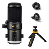 Kit De Trípode Y Micrófono Dinámico Deity Vo-7u Para Podcast