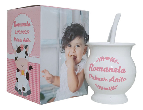 Mate Souvenir Personalizado C/bombilla Con Caja X 30 C/envio