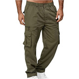 Pantalones Tipo Cargo Casuales Para Hombre, Pantalones De Fi