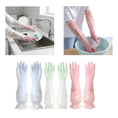 Guantes Largos Reutilizables P/limpiar/lavar Platos, 3 Pares Multicolor