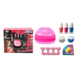 Kit Manicure Infantil C Secador Unhas Diamond Star Bbr Toys