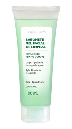 Sabonete Gel Facial De Limp Pepino/couve 100ml- Sofisticatto