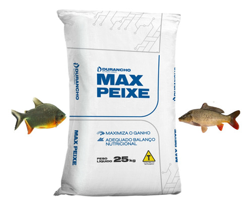 Ração Max Plus 35% Para Peixes De 34 A 146g Peso Vivo - 5kg.