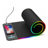 Mouse Pad Gamer Contorno Rgb Cargador Inalambrico Premium