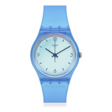 Reloj Swatch Swan Ocean De Silicona Azul Gs165 Para Mujer
