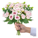 5 Ramos Flores Rose Artificiales Rama Decorativa 50 Flores