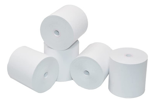 10 Rollo Papel Térmico 80mm X80 Mm Color Blanco