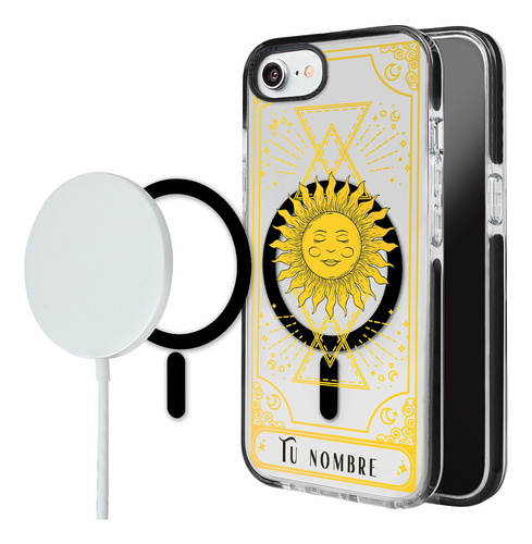 Funda Para iPhone Magsafe Cartas Tarot Sol Astros Nombre