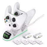 Carregador Para Controle Xbox One Series S X + 2 Baterias