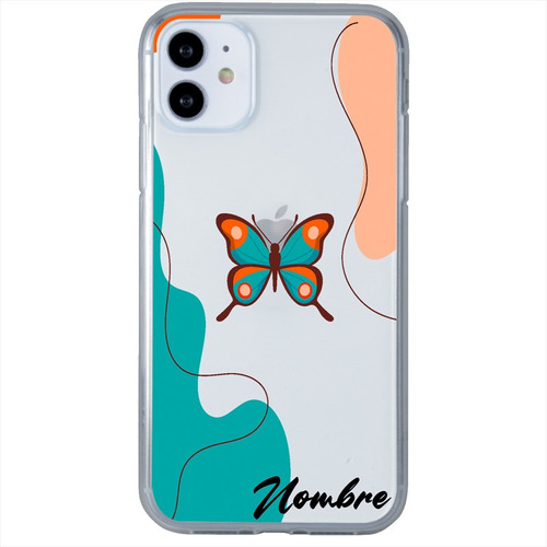 Funda Para iPhone Mariposas Personalizada Con Tu Nombre