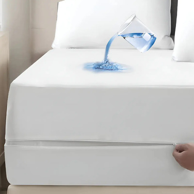 Cubre Colchón Antichinche Impermeable Cremallera Matrimonial Color Blanco | Envío gratis