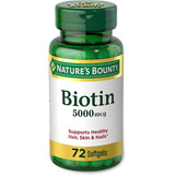 Nature's Bounty Vitaminas Biotina 5000 Mcg Con 72 Softgels