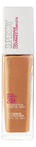 Base De Maquillaje Líquida Maybelline Super Stay Superstay Tono 334 Warm Sun - 30ml