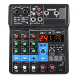 Consola Mezcladora De Sonido Portátil Profesional De 4