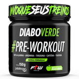 Suplemento Em Pó Ftw  Diabo Verde Diabo Verde Pre Workout Beta Alanina Sabor  Maçã Verde Em Pote De 150g