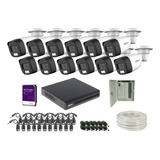 Kit 12 Cámaras 2mp Full Color Dual Audio 2tb Dvr 16 Dahua