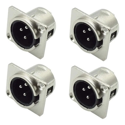 Gdqlcnxb Xlr Jack Male 3 Pin Jacks De Montaje De Panel D De
