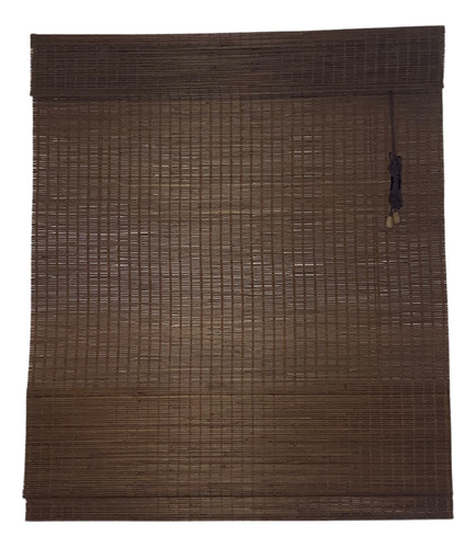Persiana Bambu Romana Tabaco 80 (l) X 160 (a)cm C/ Bandô 0,80 (l) X 1,60 (a) Marrom Escuro