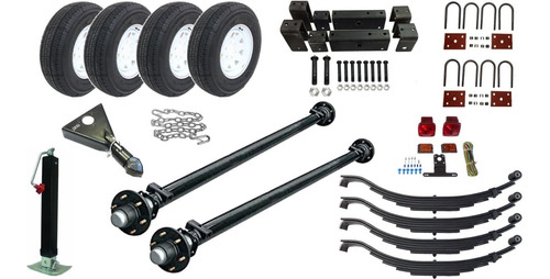 Kit Completo Para Remolque Dos Ejes 5500 Kg Tandem 12000 Lb