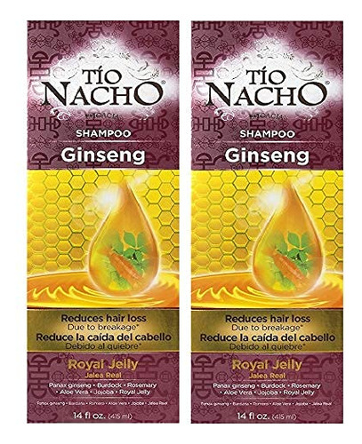 2 Champú Tio Nacho Ginseng Royal Jelly Reduce La Pérdida .