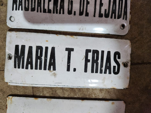 Antiguo Cartel Enlosado Calle Maria Torres Frias