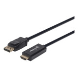 Cable Video Manhattan 152662 Displayport - Hdmi 1mt Negro