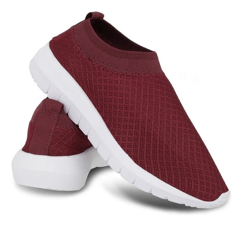 Tênis Feminino Meia Olimp Sem Cadarço Slip On Leve Oferta