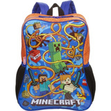 Mochila Escolar Infantil Minecraft Sestini