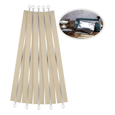 5 Pcs Resistencia Y Teflón Repuesto Para Selladora 30cmx2mm Café