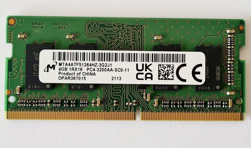 Memoria Ram Para Portátil 4gb 3200mhz So-dimm Ddr4 Sdram