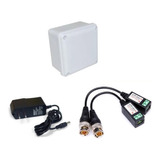 Fuente De Poder 12v- 2amp + Caja De Paso 10x10 + Video Balun