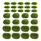 Rocas Con Musgo Verde Artificial Para Decoración, 30 Piezas