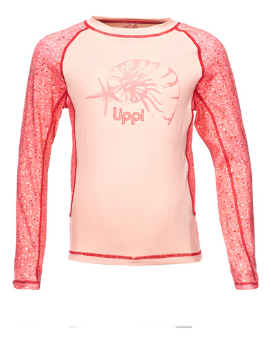 Polera Niña Lippi Sun Pro Long Sleeve  Print Coral